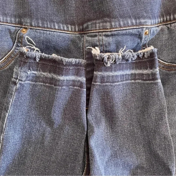 Spanx Distressed Denim Leggings Ankle Skinny Jeans Women Size M - Picture 6 of 8